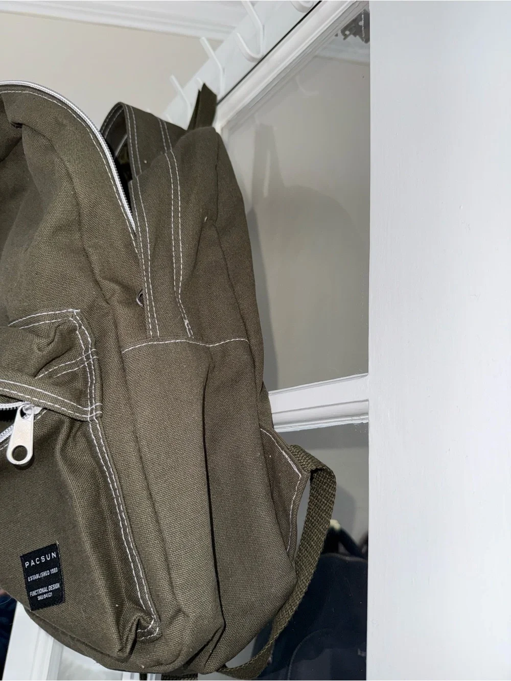 PacSun Olive Canvas Backpack